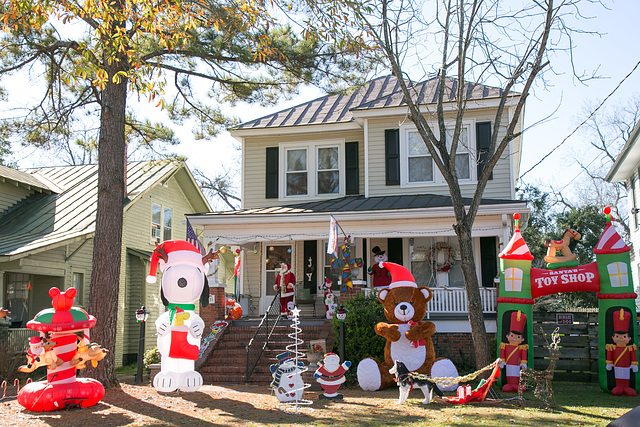 An inflatable Christmas