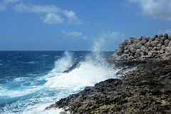 Dominican Republic, Surf Wave on the Caribbean Coast at Cabo Engaño