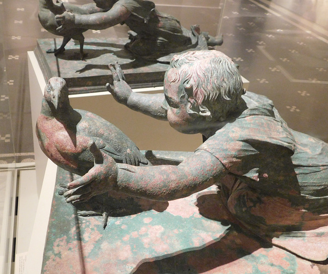 Bronze Statues of Girls Chasing Partridges in the Metropolitan Museum of Art, September 2018