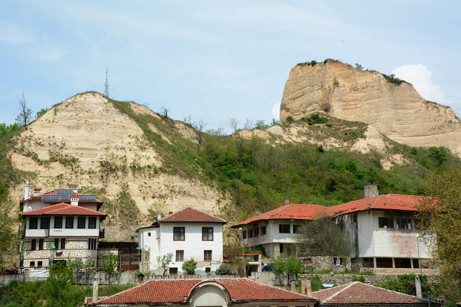 Bulgaria, The Roofs of Melnik City and the Melnik Sandstone Pyramids