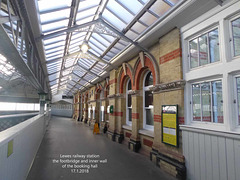 Lewes station footbridge and east face of booking hall 17 1 2018