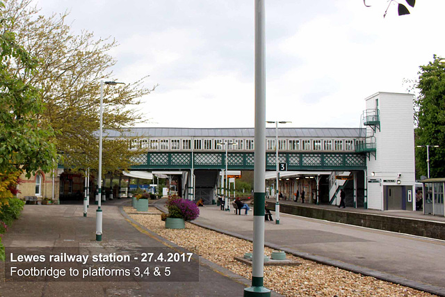 Lewes station footbridge to 3,4 &5 27 4 2017