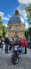 Our Lady Basilica of Scherpenheuvel surrounded by cumulus clouds