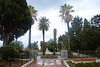 Greece, Kerkyra (Corfu), The Garden of the Achilleion Palace with the Sculpture of Dying Achilles