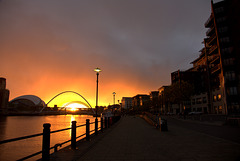 Sunset on the Tyne