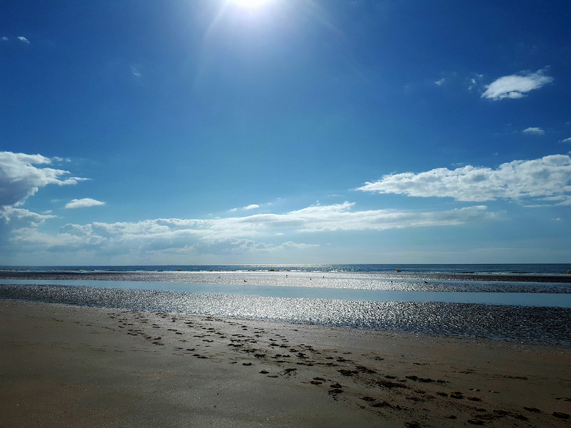 A Deauville une mer argentée