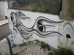Painting on wall, by Raf.