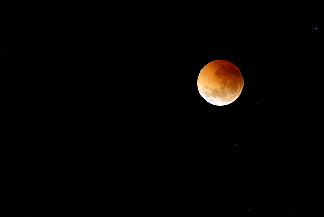 Eclipsed moon