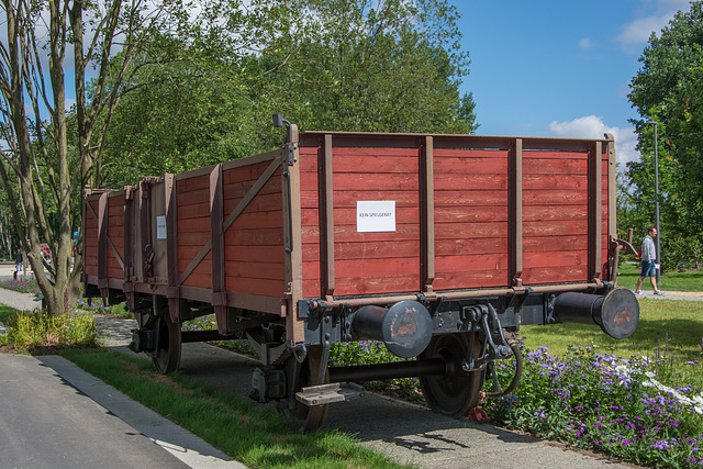 Abgestellter Güterwagen auf der Landesgartenschau Oelsnitz/Erz.