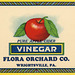 Pure Apple Cider Vinegar Label, Flora Orchard Company, Wrightsville, Pa.