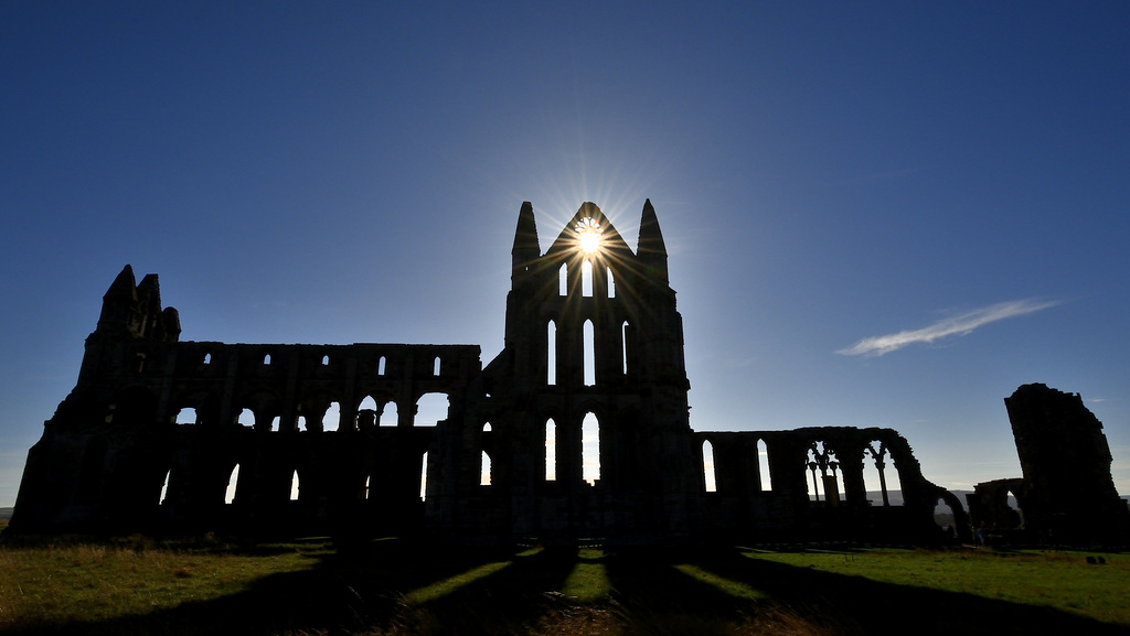 Whitby Abbey Church silhouette