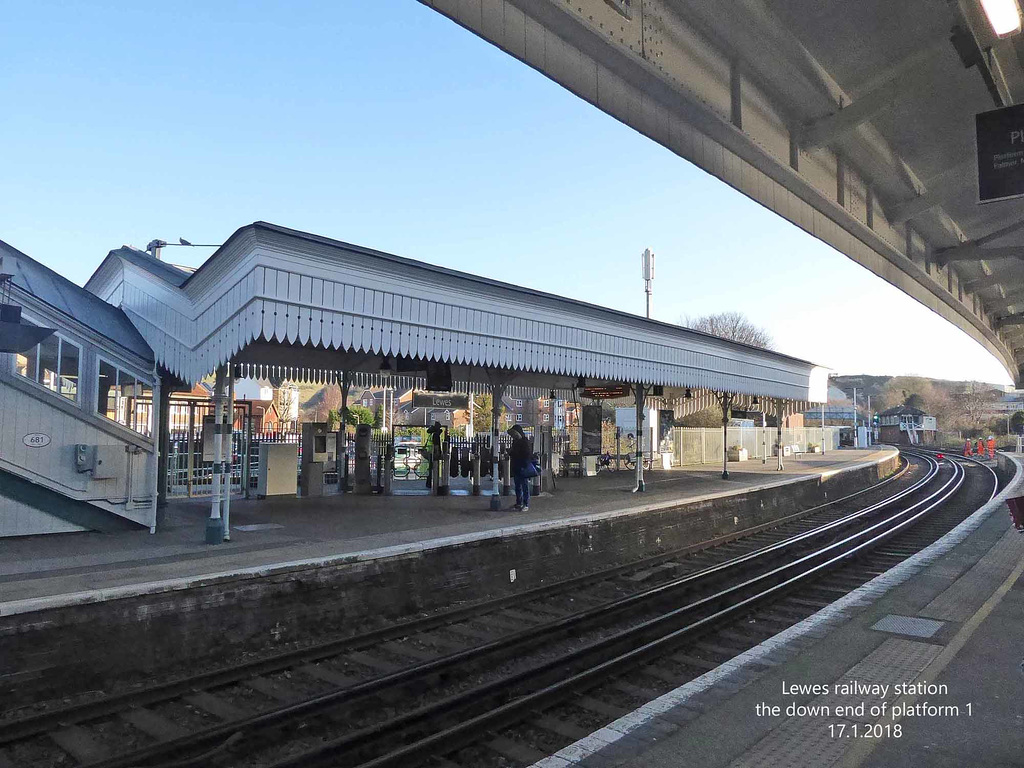 Lewes station platform 1 down end 17 1 2018