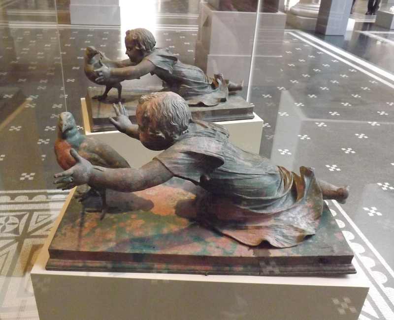 Bronze Statues of Girls Chasing Partridges in the Metropolitan Museum of Art, May 2015