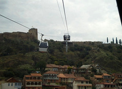 Ascent in cable car.