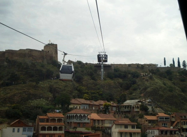 Ascent in cable car.