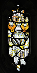 berry pomeroy church, devon  , c15 glass fragments