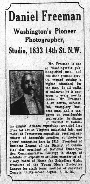 Daniel Freeman: DC's 1st Black Photographer