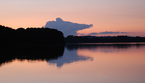 Sonnenuntergang am Wittensee/ Schleswig-Holstein