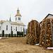 Romania, Maramures, Stocks of Firewood for the Moisei Monastery