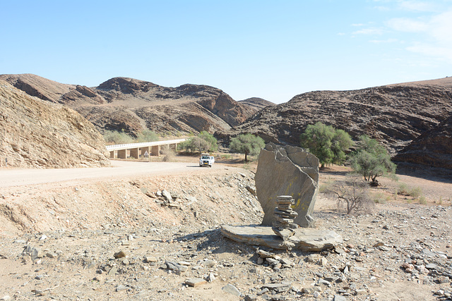 Namibia, A Dirt Road through a Valley of a Thousand Hills