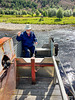 The Ropeway bucket bridge at Shenachie across the Findhorn