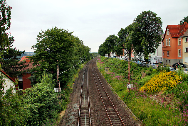 Blick auf die Bergisch-Märkische Eisenbahnstrecke (Gevelsberg) / 24.06.2018