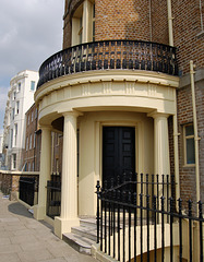 Detail of porch, Brunswick Terrace, Hove, East Sussex