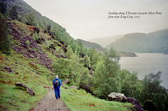 Looking along Ullswater Towards Silver Point from near Long Crag (Scan from May 1993)
