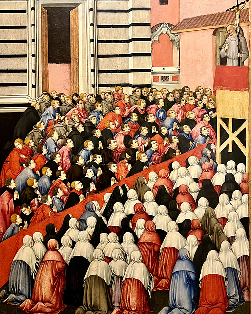 Siena 2024 –  Museo dell’Opera Metropolitana del Duomo – Saint Bernadine preaching on the Piazza San Francesco