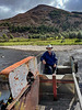 The Ropeway bucket bridge at Shenachie across the Findhorn