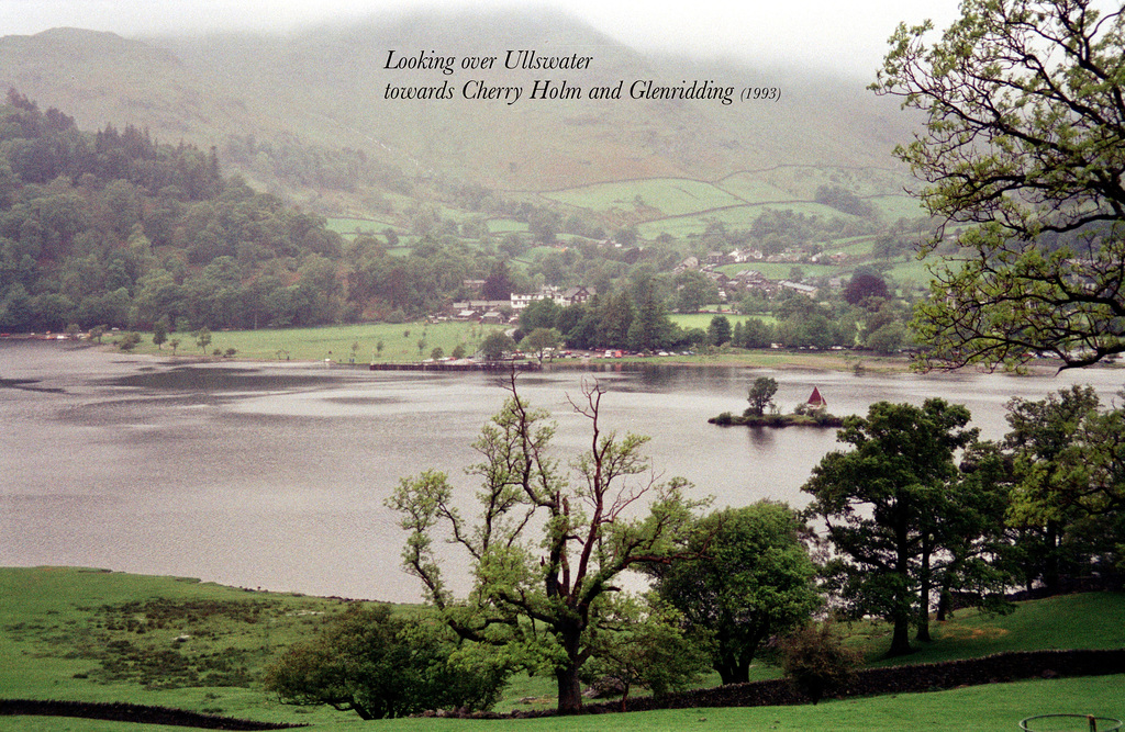 Looking over Ullswater towards Cherry Holme and Glenridding (Scan from May 1993)