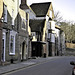 Quarry Street view toward Guildford Museum and Castle Gate