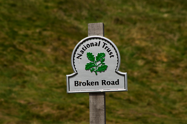 Broken Road sign