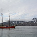 Noorderlicht in Longyearbyen Harbour