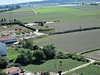 Towering view over rice fields and other crops.