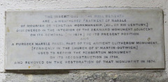 st helen bishopsgate, london,this claim that the stone nearby is moorish or venetian holds no water; it looks rather late c16 english to me