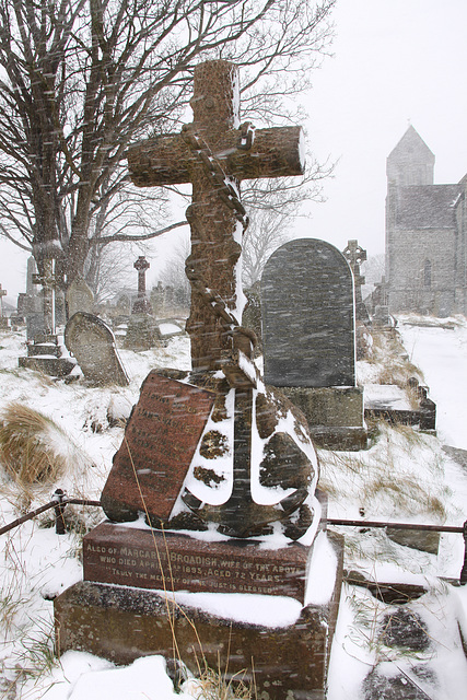 Graves in the snow