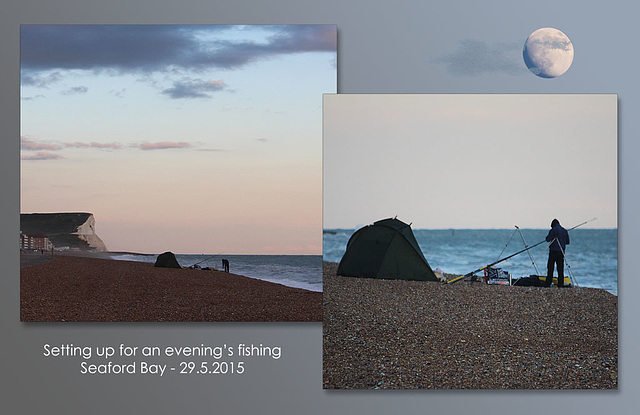 Fishing at Sunset - Seaford Bay - 29.5.2015