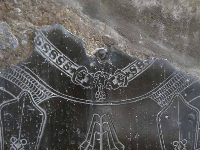 bobbing church, kent , ss livery collar on c15 brass of sir arnald savage+1420 (1)