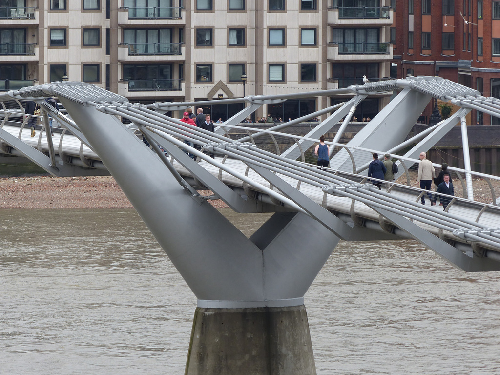 Detail of Millennium Bridge - 29 March 2017