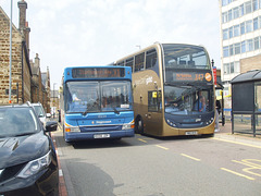 DSCF1335 Stagecoach Midlands 35224 (KX56 JZF) and 15938 (YN63 BYD) at Wellingborough - 21 Apr 2018