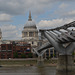 London, Millennium Bridge and St Paul's Cathedral