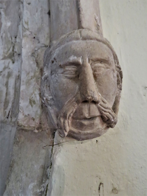 bobbing church, kent, c14 headstop (2)