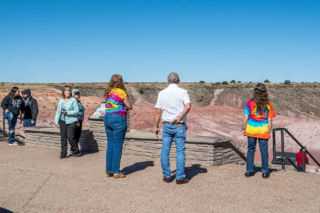 Shari and Marilyn at the painted desert viewing platform