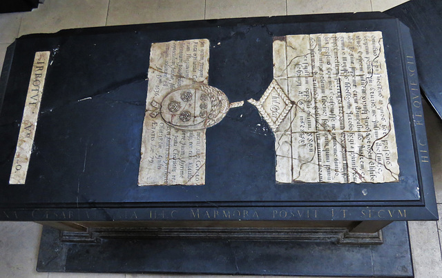 st helen bishopsgate, london,sir julius caesar adelmare, +1636, sealed contract with death, made by stone