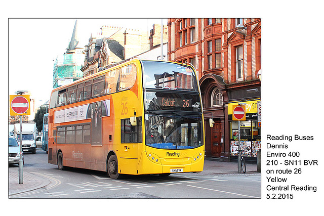 Reading Buses 210 - central Reading - 5.2.2015