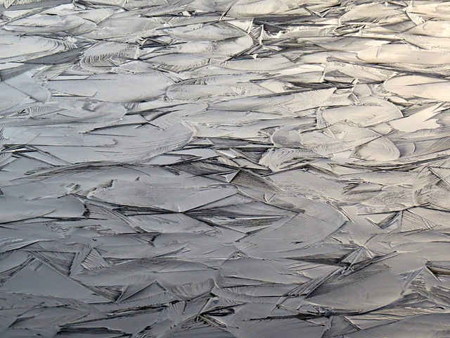 Ice patterns on pond