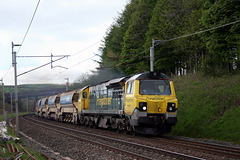 Freightliner class 70 No.70005 on 6C16 Crewe to Carlisle Yard Departmental at Beckfoot 22nd May 2013