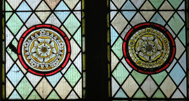 bobbing church, kent, could the right hand rose be c16 glass
