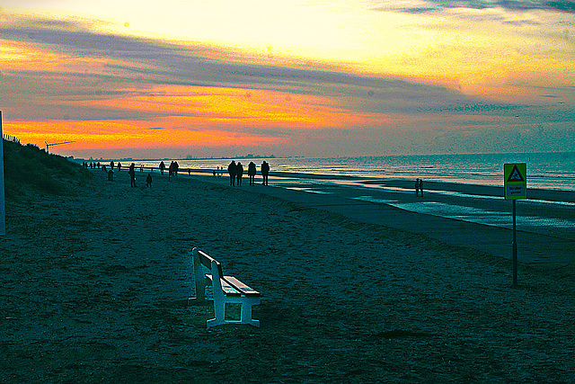 Plage de Panne en Belgique.. HBM .